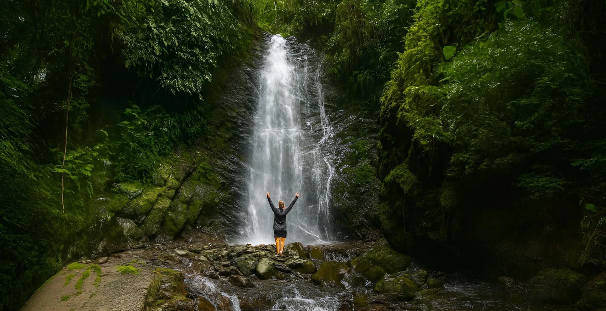 Cloud forest waterfall experience in Mindo Ecuador